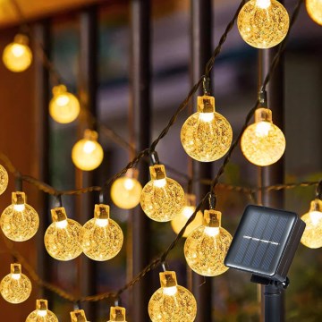 Brilagi - LED Solarni dekorativni lanac BUBBLE 50xLED/8 funkcija 7m IP65 topla bijela 600 mAh