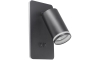 LED Zidna reflektorska svjetiljka PARIS 1xGU10/10W/230V + LED/6W/230V crna