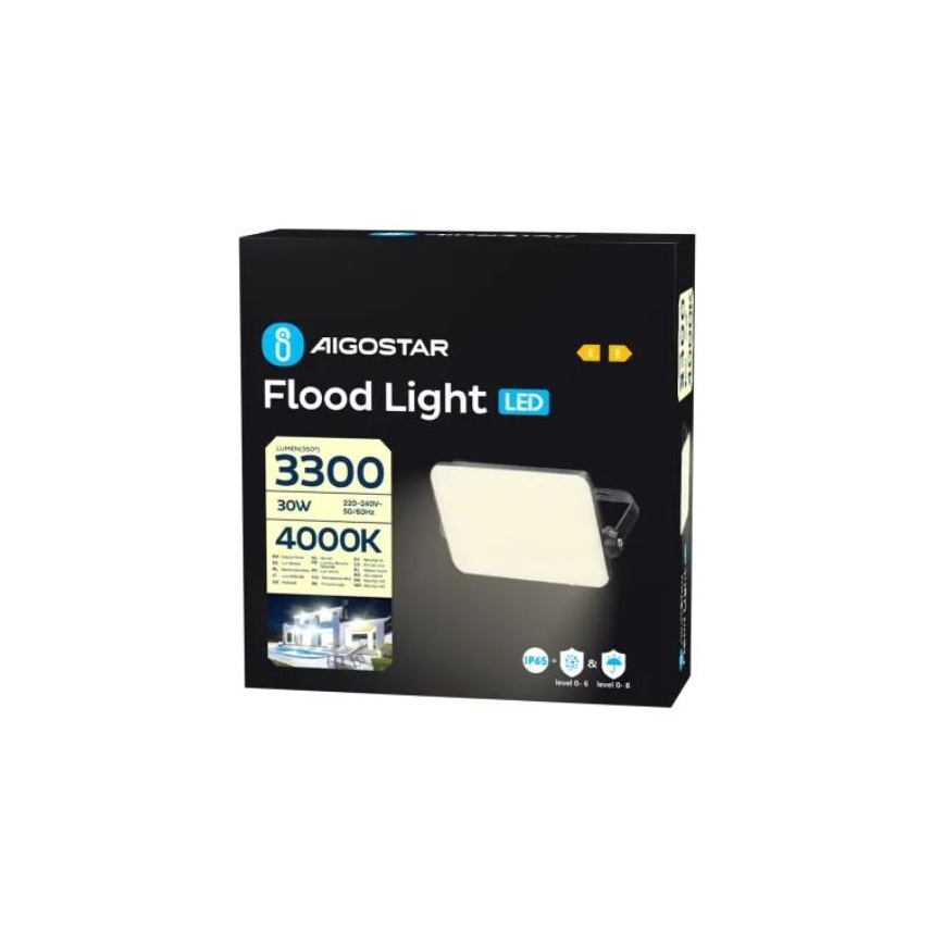 Aigostar - LED Reflektor LED/30W/230V 4000K IP65 crna