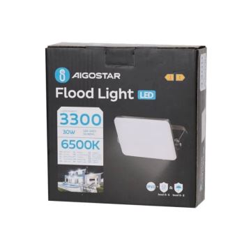 Aigostar - LED Reflektor LED/30W/230V 6500K IP65 crna