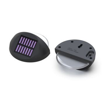 Aigostar - LED RGB Solarna zidna svjetiljka LED/1W/1,2V crna IP44