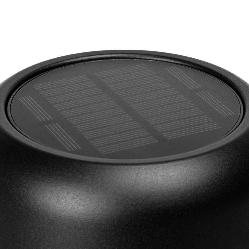 Aigostar - LED Solarna prigušiva punjiva  stolna lampa LED/3W/5V 2200mAh crna IP54