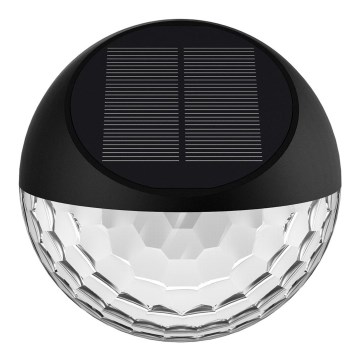 Aigostar - LED Solarna zidna svjetiljka LED/2W/1,2V crna 2700K IP44