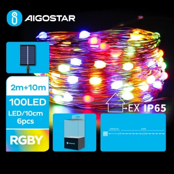 Aigostar - LED Solarne božićne lampice 100xLED/8 funkcija 12m IP65 multicolor