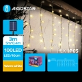Aigostar - LED Solarne božićne lampice 100xLED/8 funkcija 8x0,4m IP65 topla bijela