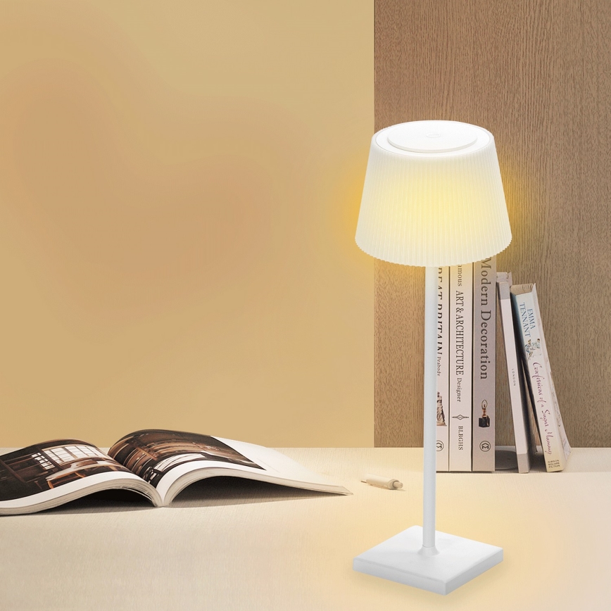 Aigostar - LED Vanjska prigušiva punjiva stolna lampa LED/4W/5V 3600mAh bijela IP54