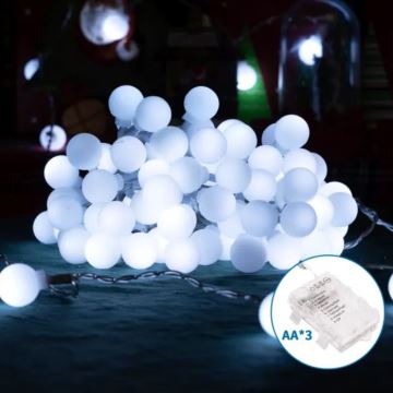 Aigostar - LED Vanjske božićne lampice 100xLED/3xAA/8 funkcija 10,3 m IP44 hladna bijela