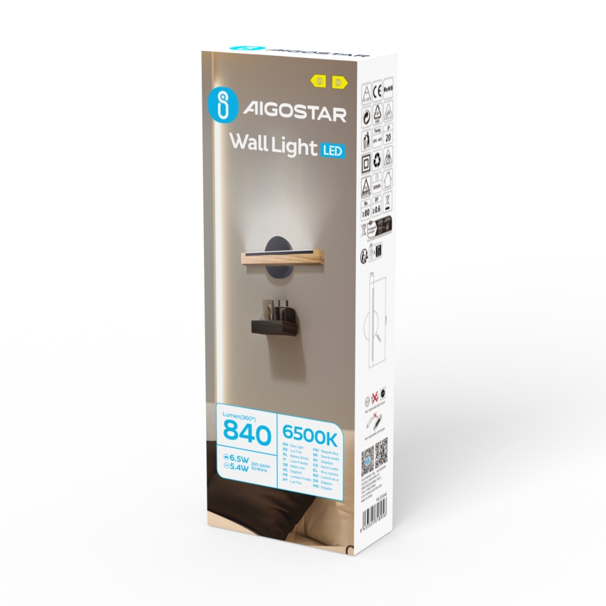 Aigostar - LED Zidna svjetiljka LED/6,5W/230V 6500K