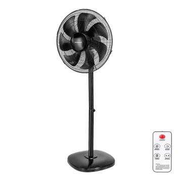 Aigostar - Podni ventilator 55W/230V crna + daljinski upravljač