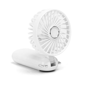 Aigostar - Punjivi ručni ventilator 4W/5V 1200mAh bijela