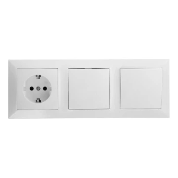 Aigostar - SET 2x Kućni prekidač s utičnicom 1x16A/250V