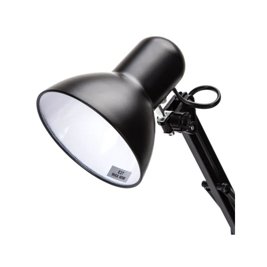 Aigostar - Stolna lampa 2u1 1xE27/40W/230V crna