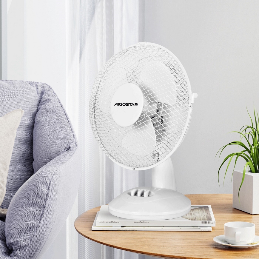 Aigostar - Stolni ventilator 20W/230V bijela