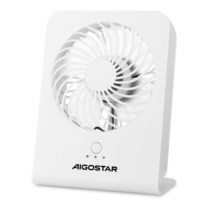 Aigostar - Stolni ventilator 5W/5V bijela