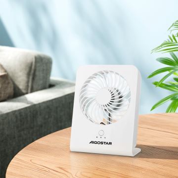 Aigostar - Stolni ventilator 5W/5V bijela