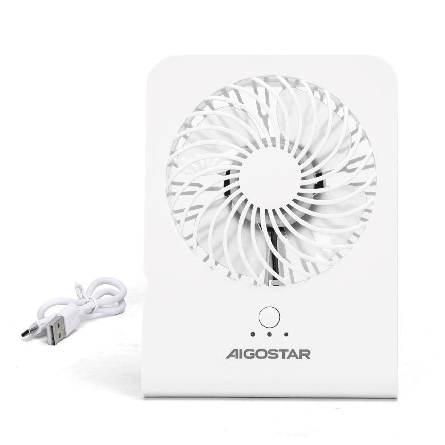 Aigostar - Stolni ventilator 5W/5V bijela