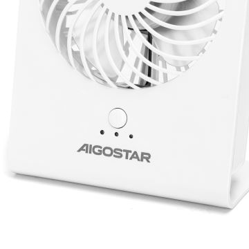 Aigostar - Stolni ventilator 5W/5V bijela