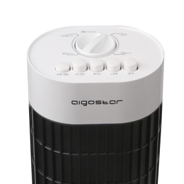 Aigostar - Stupni ventilator 45W/230V crna/bijela