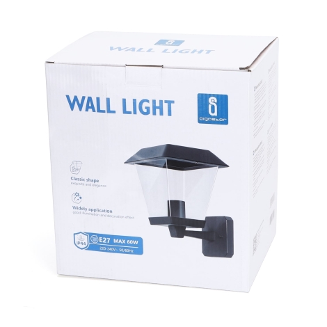 Aigostar - Vanjska zidna svjetiljka 1xE27/60W/230V IP44 antracit