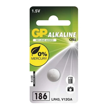 Alkalna baterija gumbasta LR43 GP ALKALINE 1,5V/70 mAh