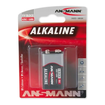 Ansmann 09887 6LR61 9V Block RED - Alkalna baterija 9V