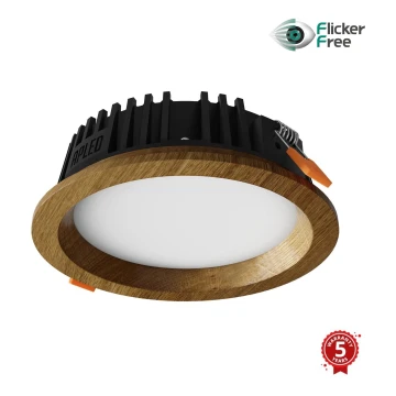 APLED - LED Ugradbena svjetiljka RONDO WOODLINE LED/6W/230V 3000K pr. 15 cm hrast masivni