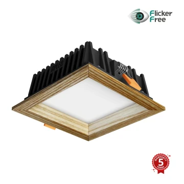 APLED - LED Ugradbena svjetiljka SQUARE WOODLINE LED/6W/230V 3000K 12x12 cm jasen masivni