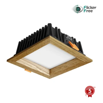 APLED - LED Ugradbena svjetiljka SQUARE WOODLINE LED/6W/230V 4000K 12x12 cm hrast masivni