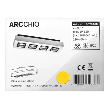 Arcchio - LED Reflektorska svjetiljka VINCE 4xGU10/10W/230V