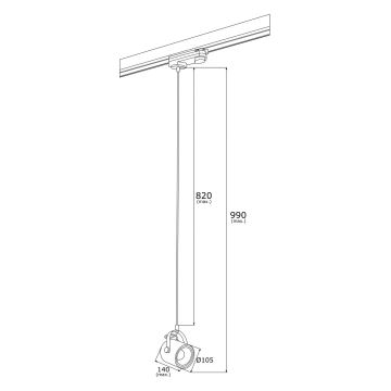 Argon 4312 - Luster za tračni sustav NET 1xE27/15W/230V bijela