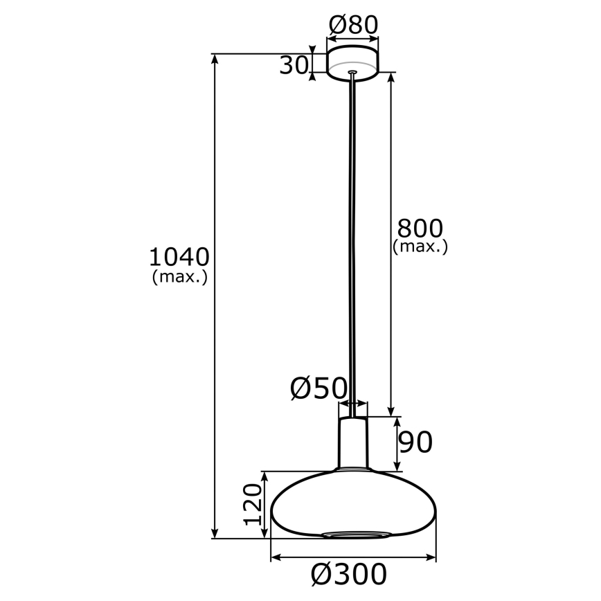 Argon 4358 - Luster na sajli SAGUNTO 1xE27/15W/230V pr. 30 cm mesing