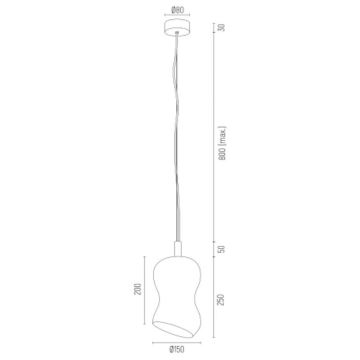 Argon 4742 - Luster na sajli DEPORTIVO 1xE27/15W/230V