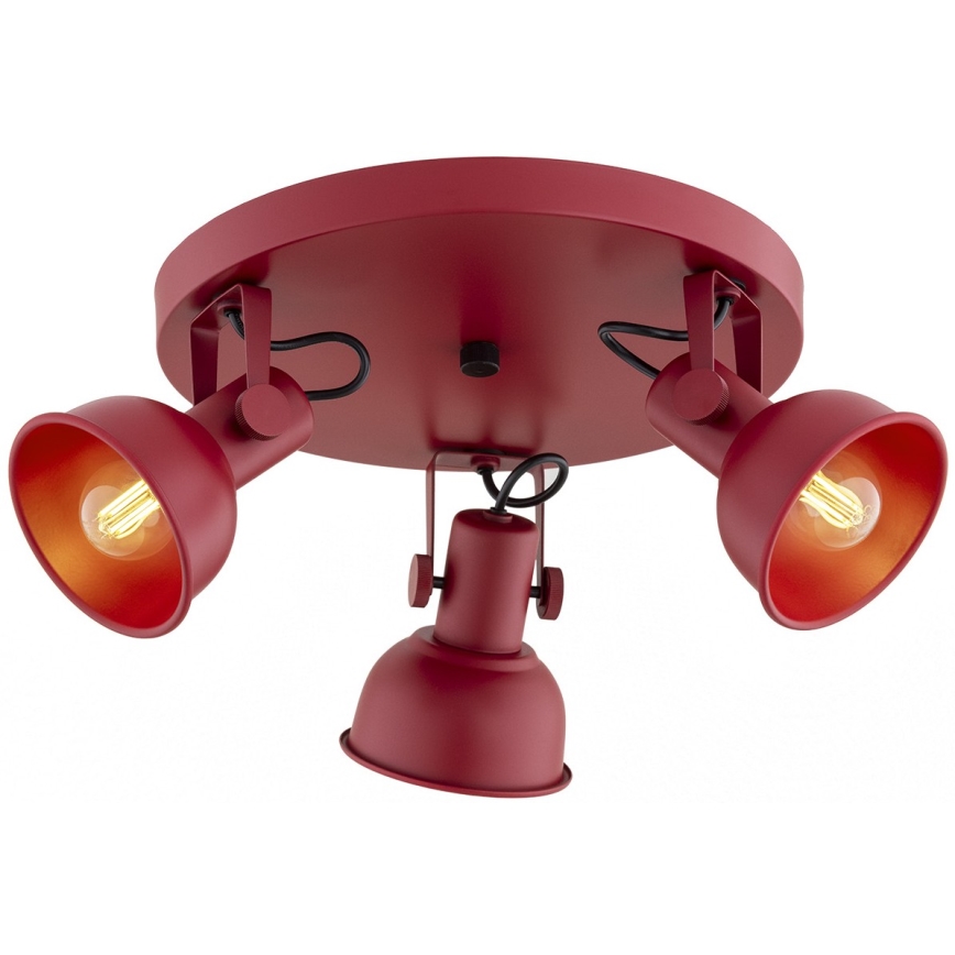 Argon 6264 - Reflektorska svjetiljka LENORA 3xE14/7W/230V crvena