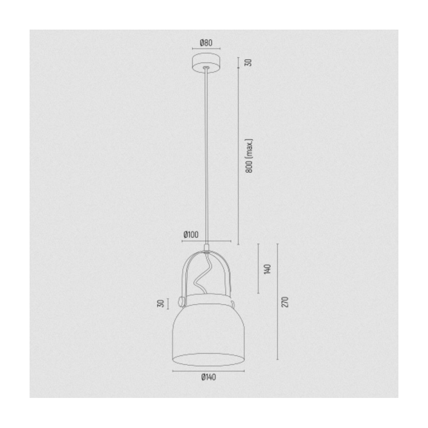 Argon 8290 - Luster na sajli LOGAN 1xE27/15W/230V pr. 14 cm bijela