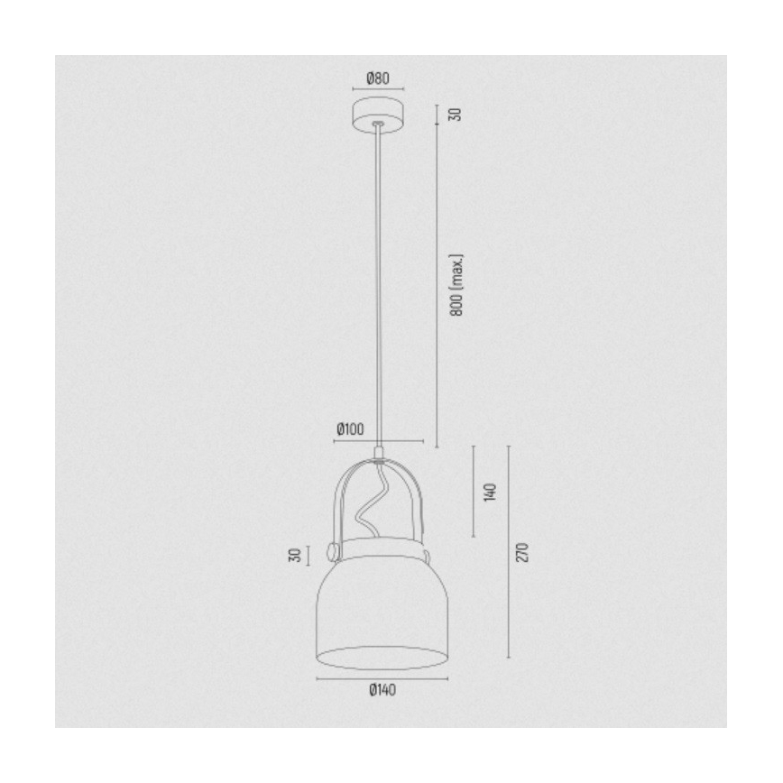 Argon 8293 - Luster na sajli LOGAN 1xE27/15W/230V pr. 14 cm zelena