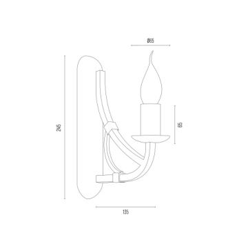 Argon 8355 - Zidna svjetiljka LORENZO 1xE14/7W/230V