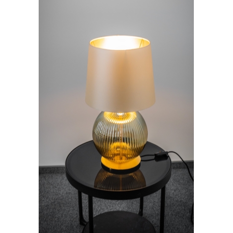 Argon 8530 - Stolna lampa HAMILTON 1xE27/15W/230V krem/siva