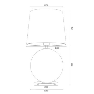 Argon 8530 - Stolna lampa HAMILTON 1xE27/15W/230V krem/siva