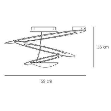 Artemide - Stropna svjetiljka za prigušivanje PIRCE MINI 1xR7s/330W/230V