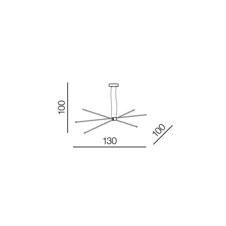 Azzardo AZ3135 - LED luster na sajli JAX LED/33W/230V