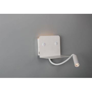 Azzardo AZ4417 - LED Fleksibilna lampica s policom VERA 1xLED/5W/230V + 1xLED/6W bijela