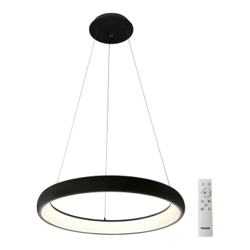 Azzardo AZ5066 - LED Prigušivi luster na sajli ANTONIO LED/80W/230V crna + daljinski upravljač