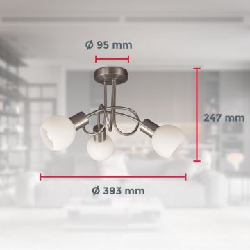 B.K. Licht 1367 - LED Nadgradni luster 3xE14/5W/230V 3000K