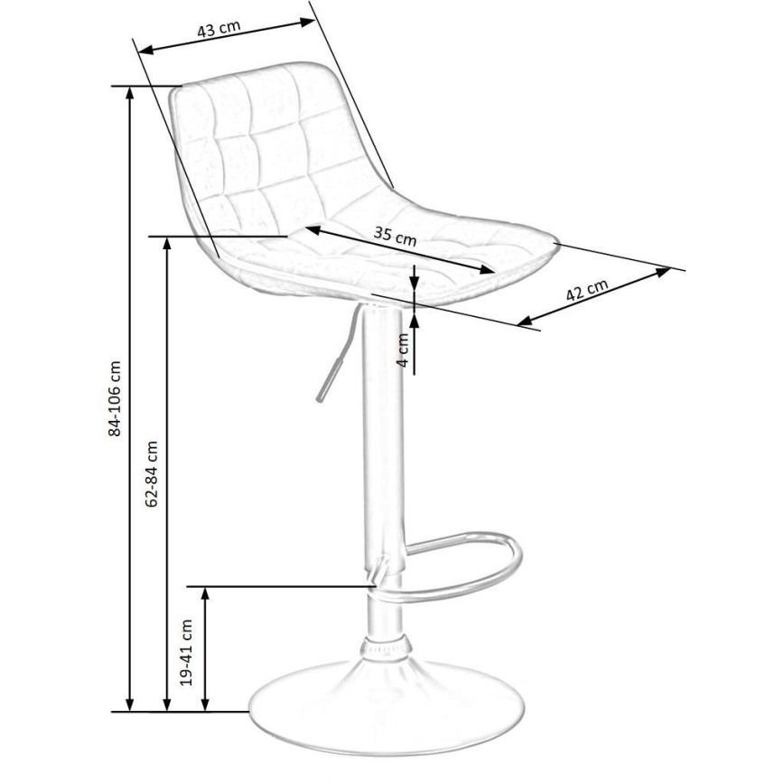 Barska stolica 106x43 cm antracit