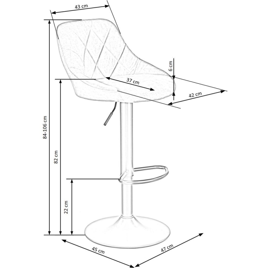 Barska stolica 106x47 cm crna/smeđa