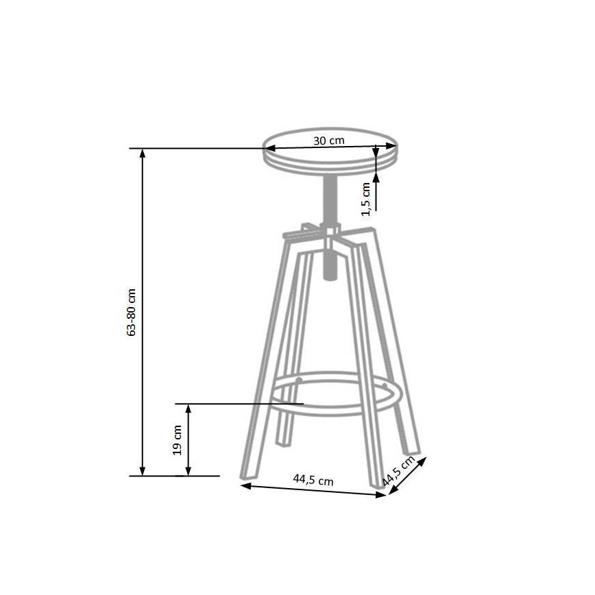 Barska stolica 80x30 cm crna