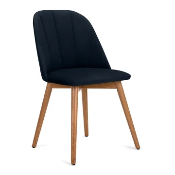 Blagovaonska stolica BAKERI 86x48 cm tamno plava/bukva