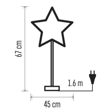 Božićna dekoracija 1xE14/25W/230V pr. 45 cm bijela