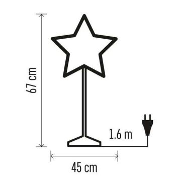 Božićna dekoracija 1xE14/25W/230V pr. 45 cm zlatna