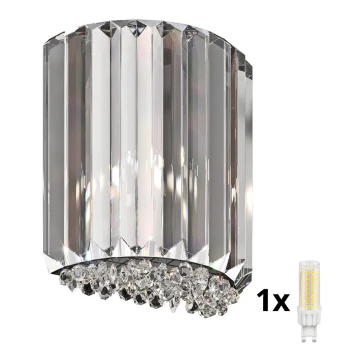 Brilagi - LED Kristalna zidna svjetiljka GLAMOUR 1xG9/42W/230V